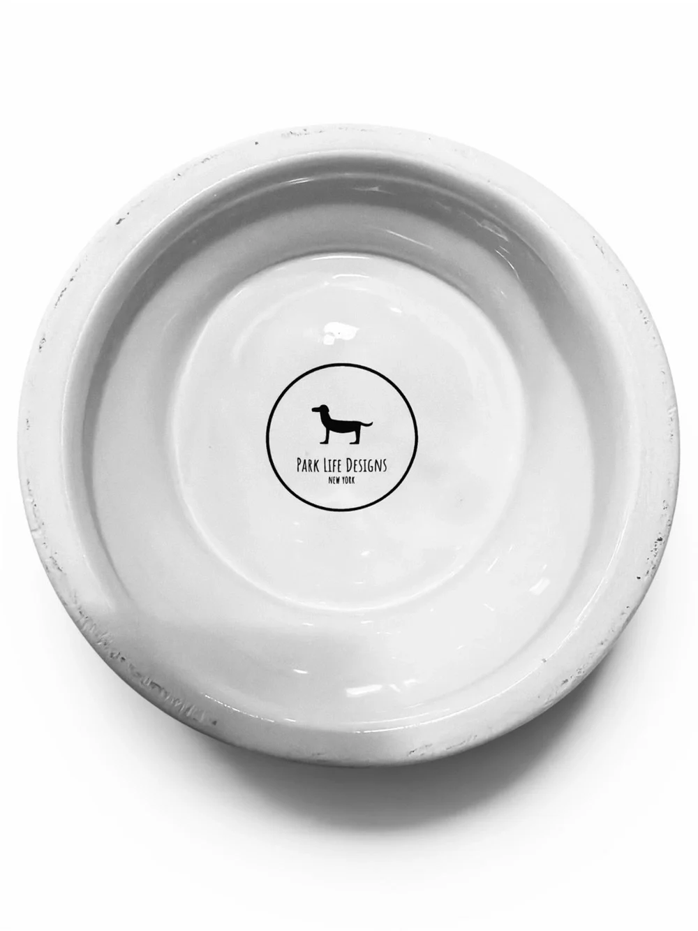 Park Life Designs Elevated Ceramic Cat Dish Bowl For Food White Black